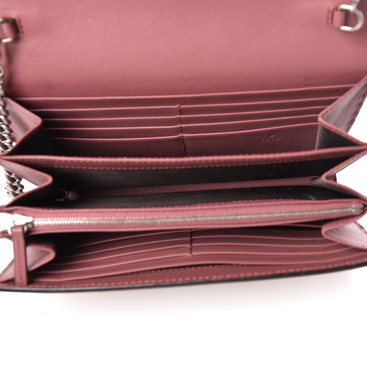 Gucci GG Supreme Monogram Blooms Mini Dionysus Chain Wallet Beige Multicolor Dry Rose 5 of 10