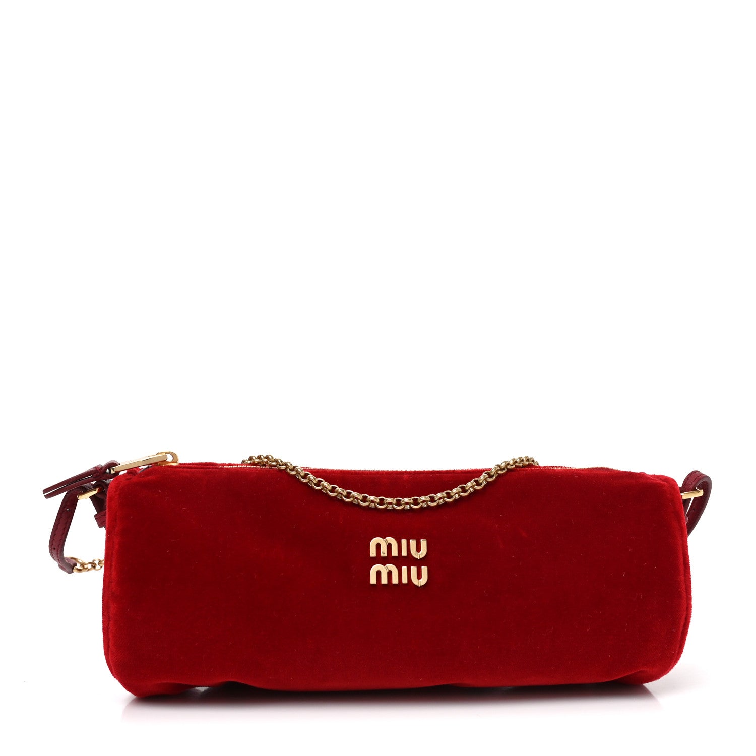Miu Miu Velluto Mini Pouch Rosso 1 of 9