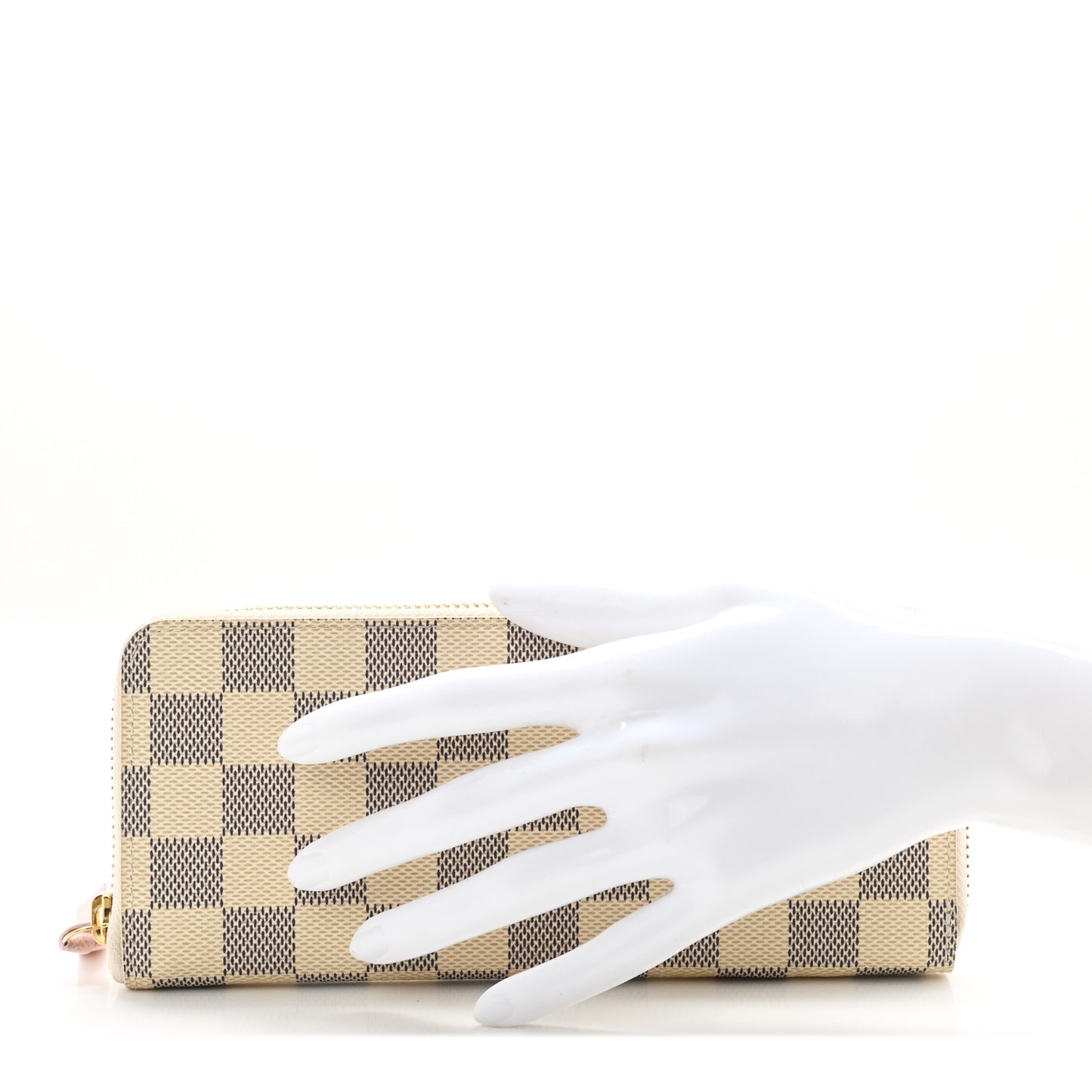 Damier Azur Clemence Wallet Rose Ballerine