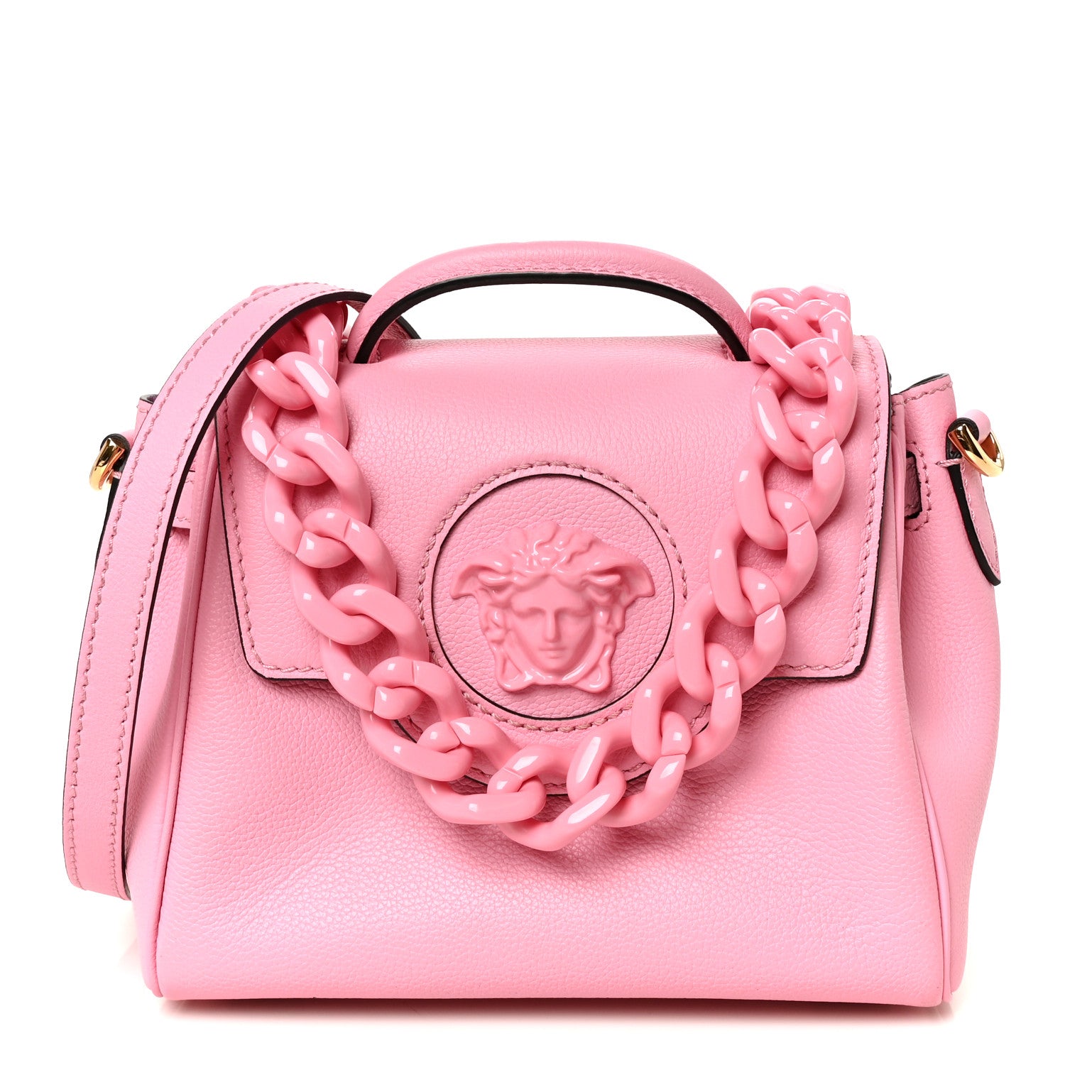 Versace Grained Calfskin Small La Medusa Top Handle Bag Pink 1 of 11