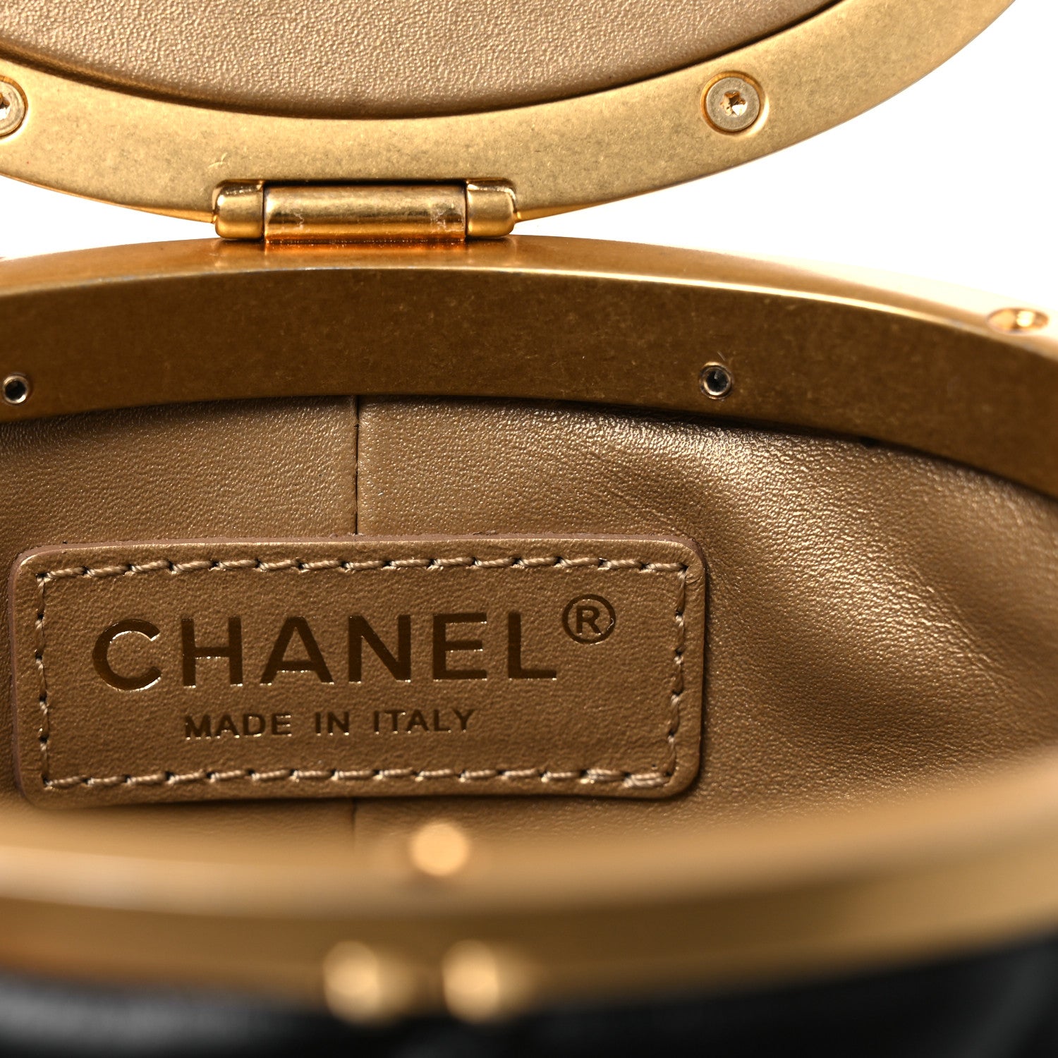 Chanel Lambskin Quilted Crown Box Bag Black 5 of 10