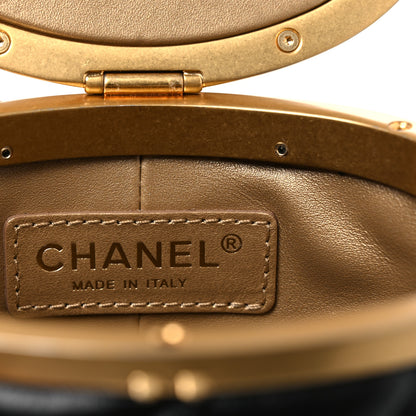 Chanel Lambskin Quilted Crown Box Bag Black 5 of 10