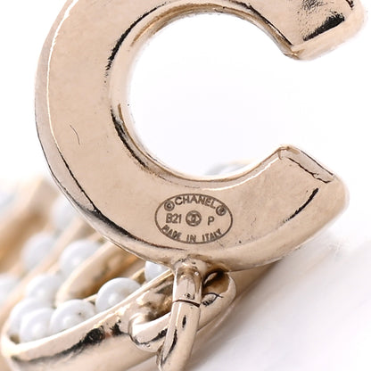 Chanel Pearl Coco Drop Earrings Gold 4 of 5