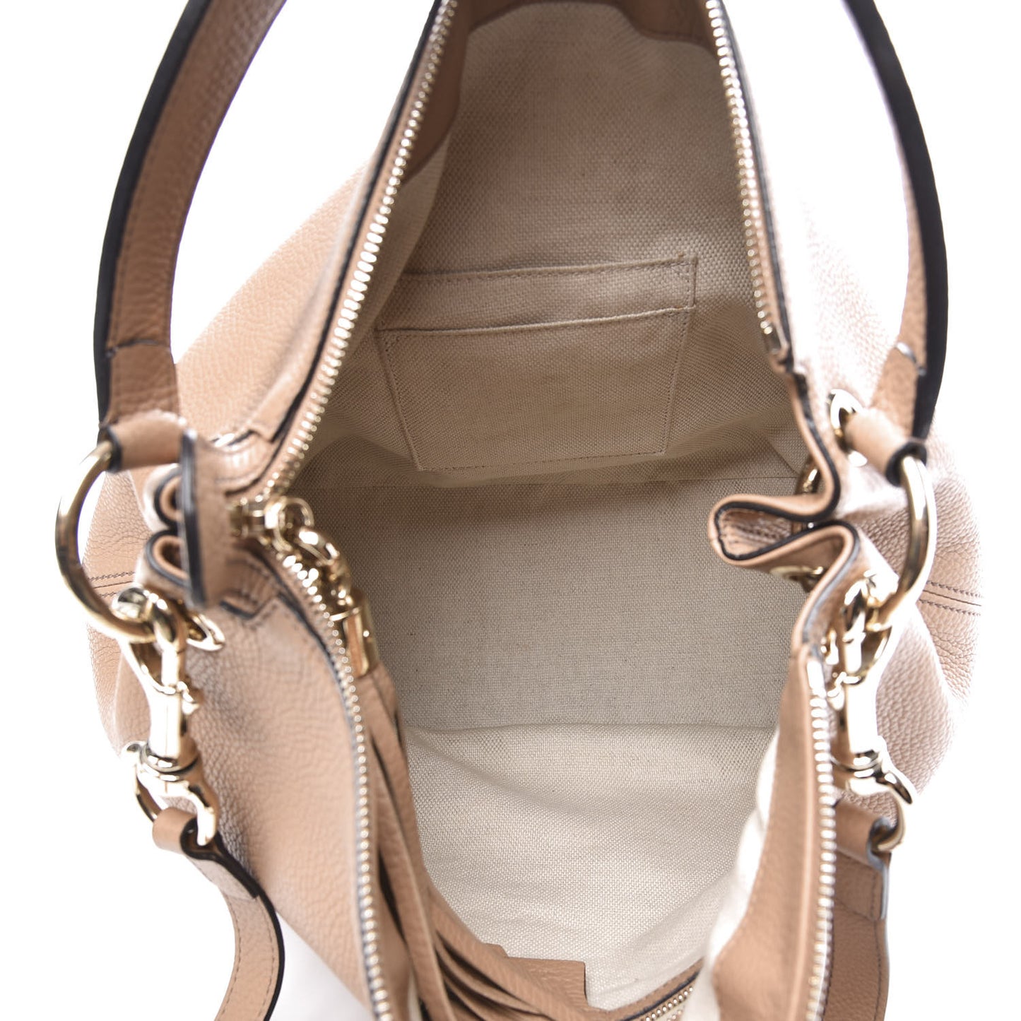 Pebbled Calfskin Large Soho Hobo Camelia