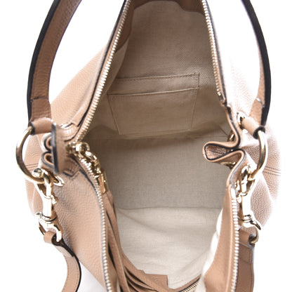Gucci Pebbled Calfskin Large Soho Hobo Camelia 4 of 10
