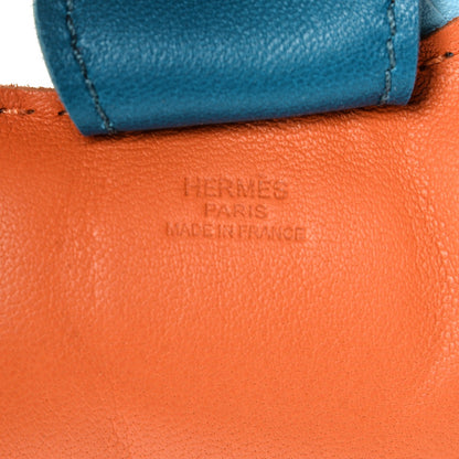 Hermes Milo Lambskin Grigri Rodeo Horse Bag Charm MM Feu Celeste Bleu Izmir 3 of 3