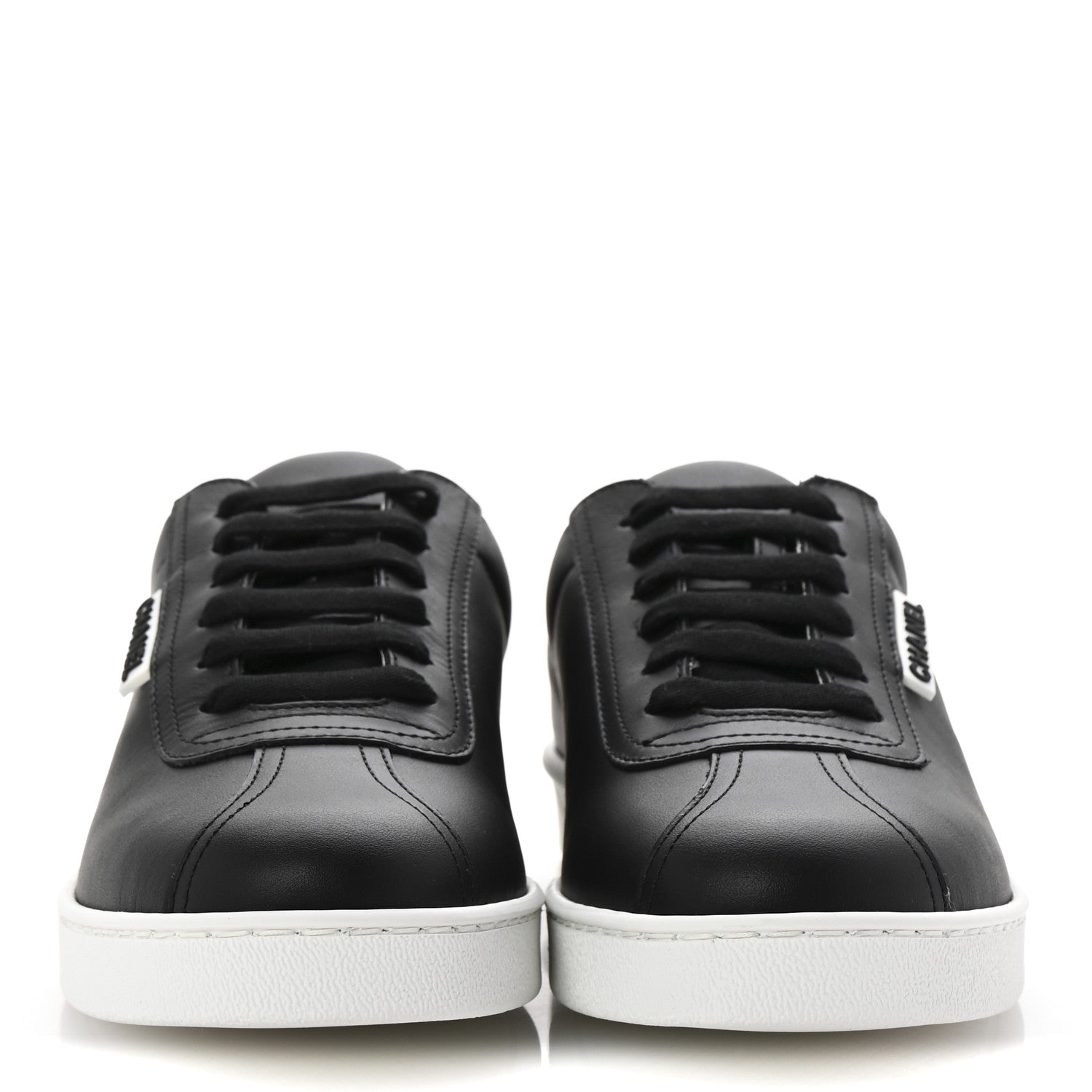 Chanel Calfskin CC Womens Sneakers 39.5 Black 3 of 11