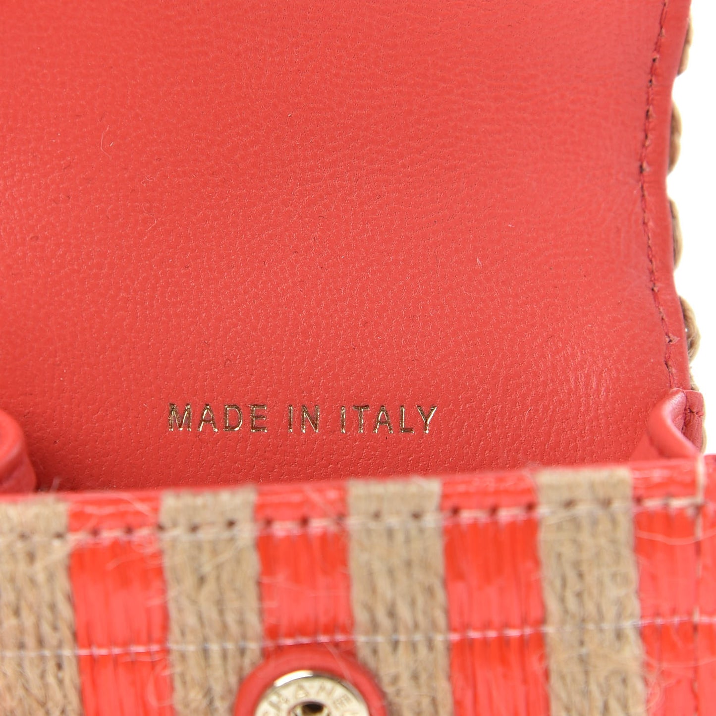 Raffia Jute Striped Airpods Pro Case Red Beige
