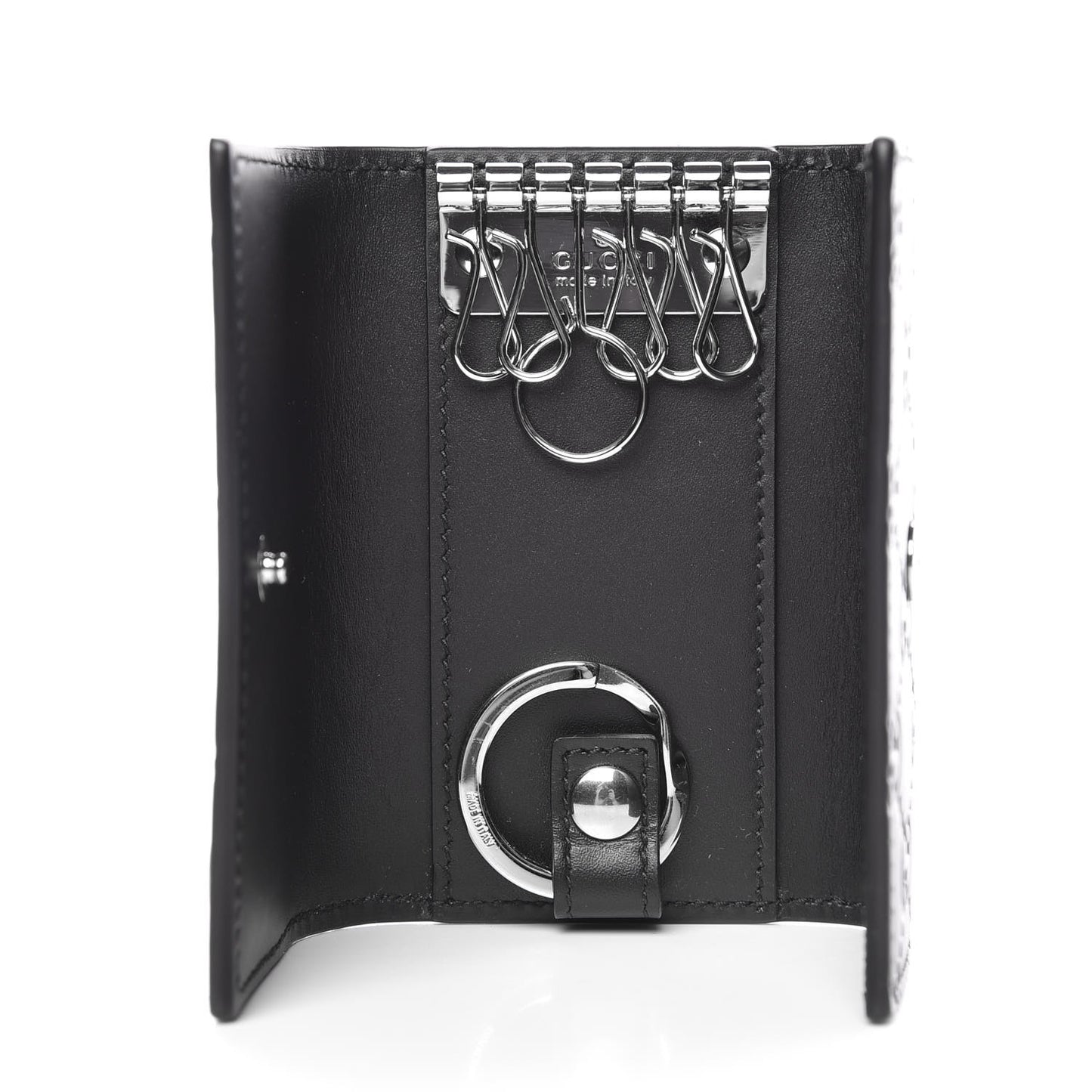 Guccissima Signature Dorian 6 Key Holder Case Black