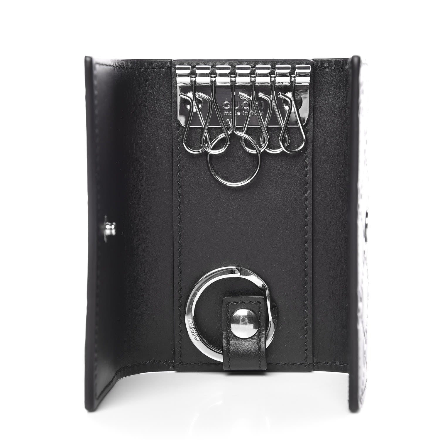 Gucci Guccissima Signature Dorian 6 Key Holder Case Black 5 of 8