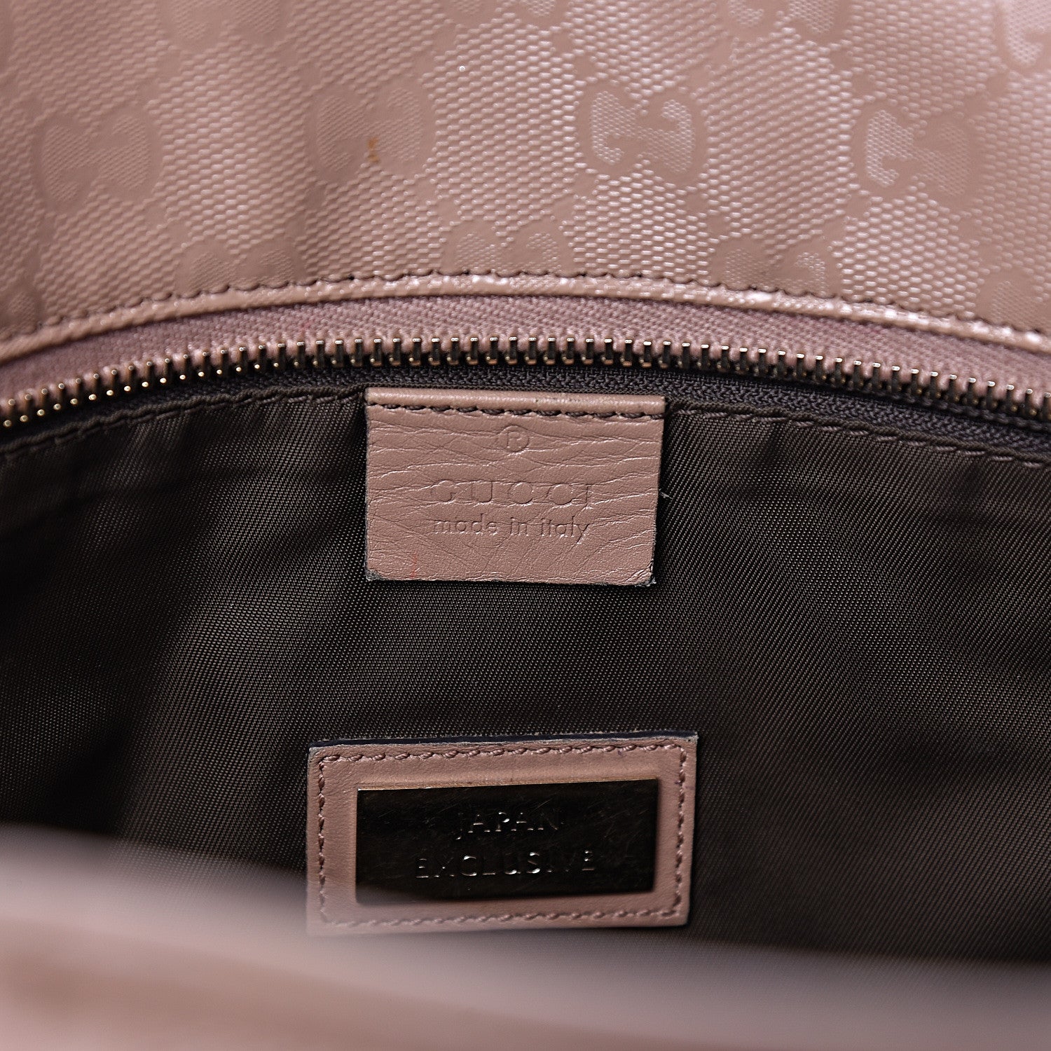 Gucci Imprime Monogram Medium Zippered Shopping Tote Winter Rose 6 of 11