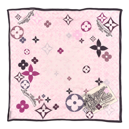 Louis Vuitton Silk Traveling Requisites Scarf Pink 1 of 4