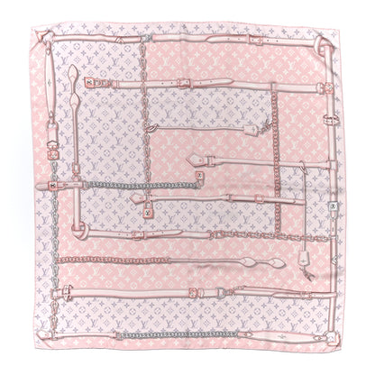 Louis Vuitton Silk Monogram Confidential Square Scarf Light Pink 1 of 4