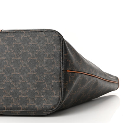 Celine Triomphe Canvas Calfskin Medium Cabas Bag Tan 10 of 10