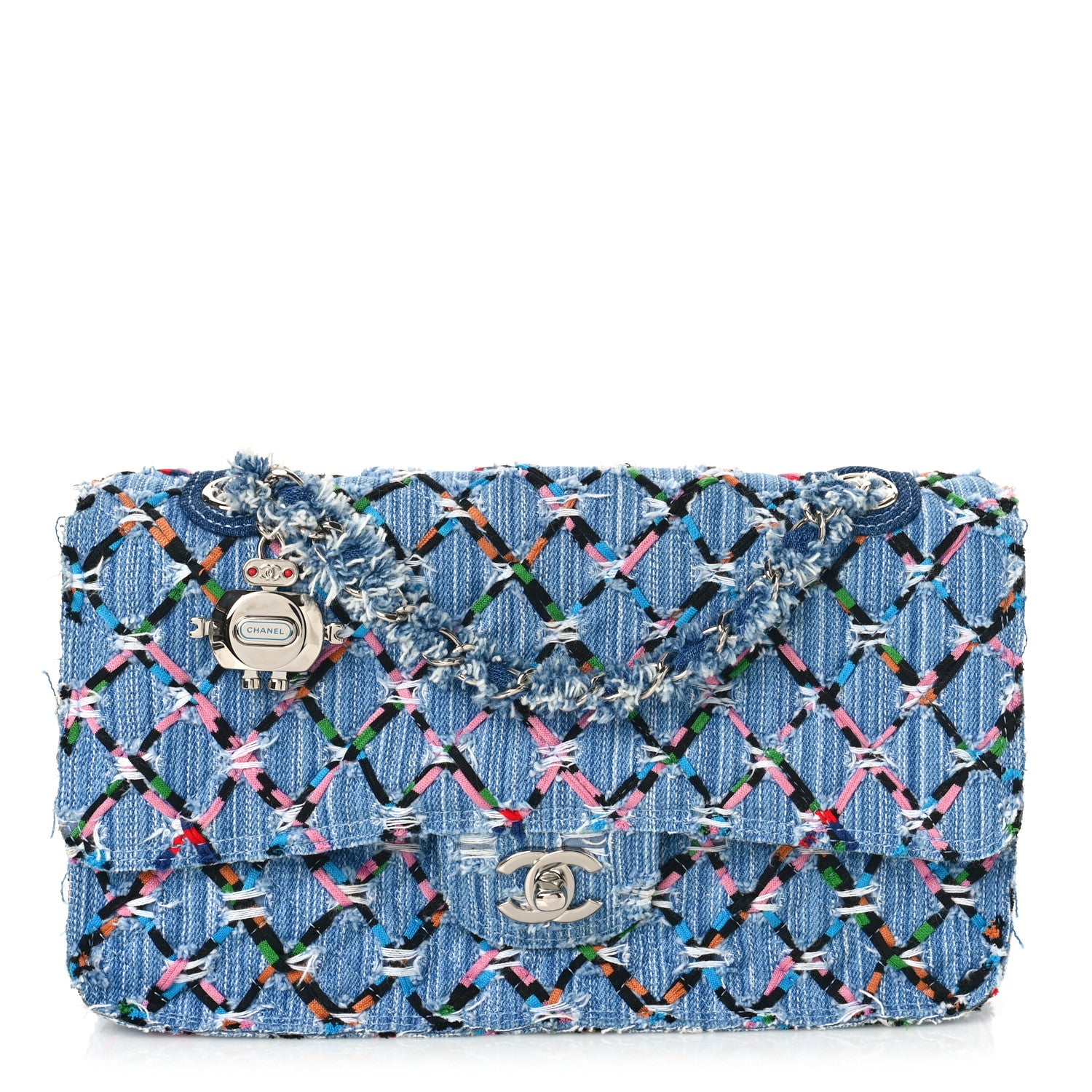 Chanel Woven Denim Medium Flap Multicolor 1 of 9