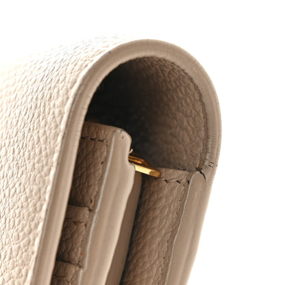 Saint Laurent Grained Calfskin Monogram Large Flap Wallet Beige 15 of 17