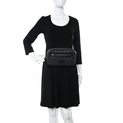 Gucci Soft GG Supreme Monogram Web Belt Bag Black Grey 2 of 11