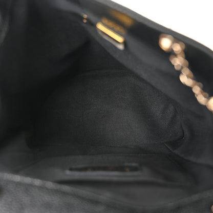 Chanel Shiny Caviar Quilted Medium Duma Pockets Drawstring Backpack Black 5 of 11