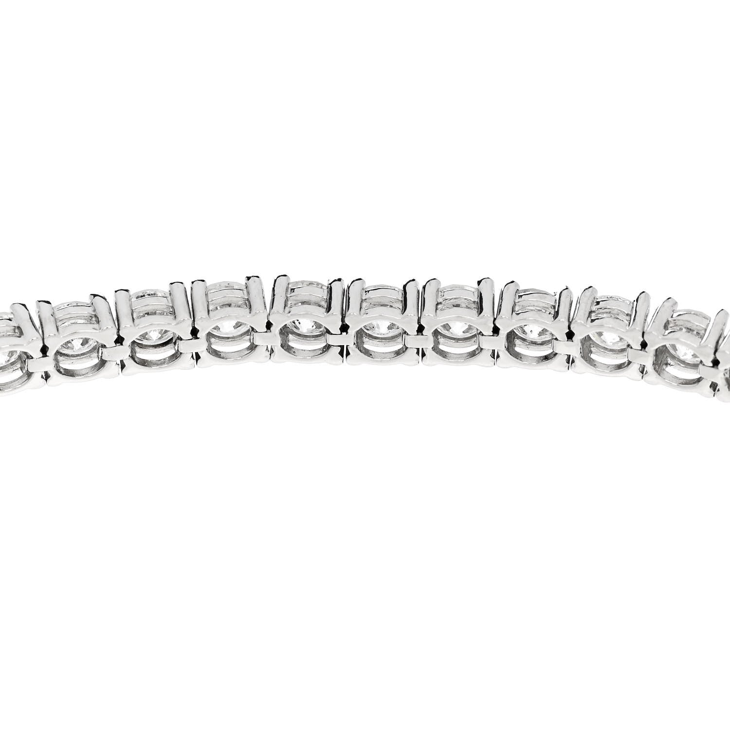Parker & West by FASHIONPHILE Platinum Diamond 12.09ct Tennis Bracelet 6 of 6