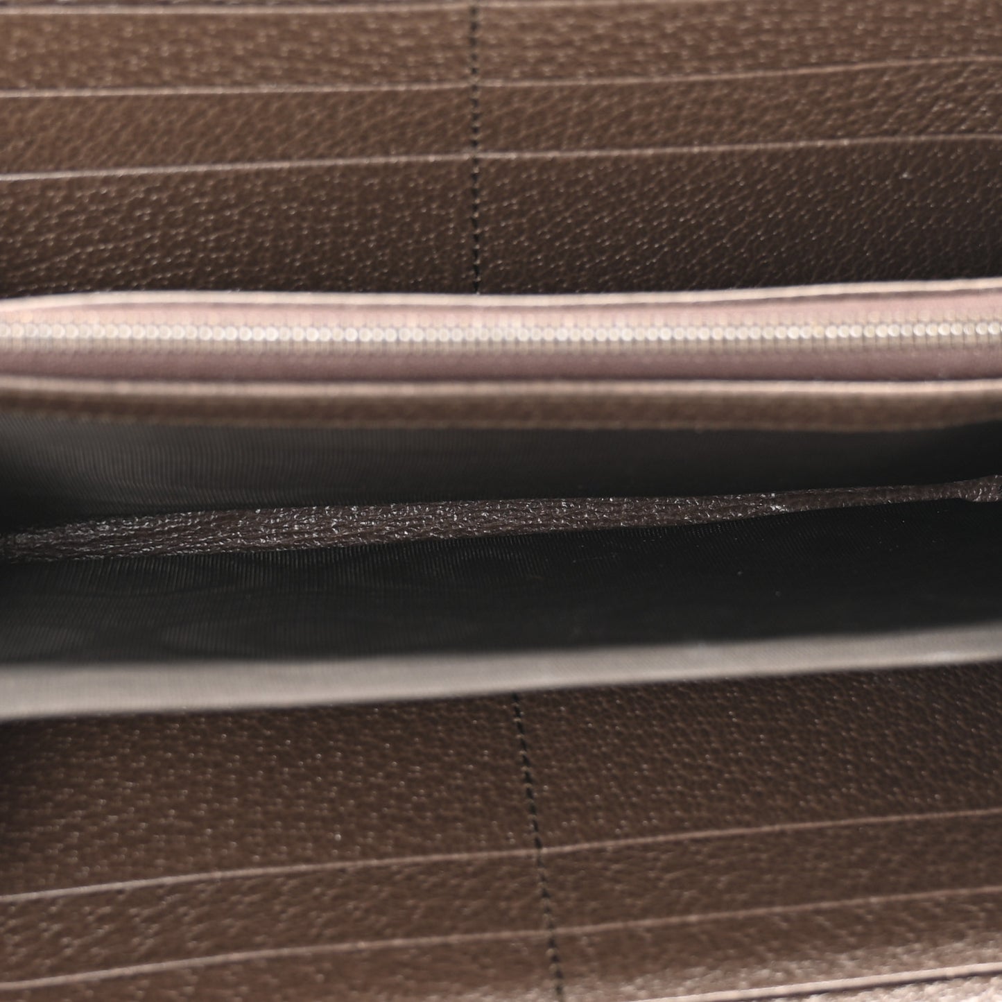 Monogram Jumbo GG Textured Dollar Calfskin Diana Zip Around Continental Wallet Camel Ebony New Acero