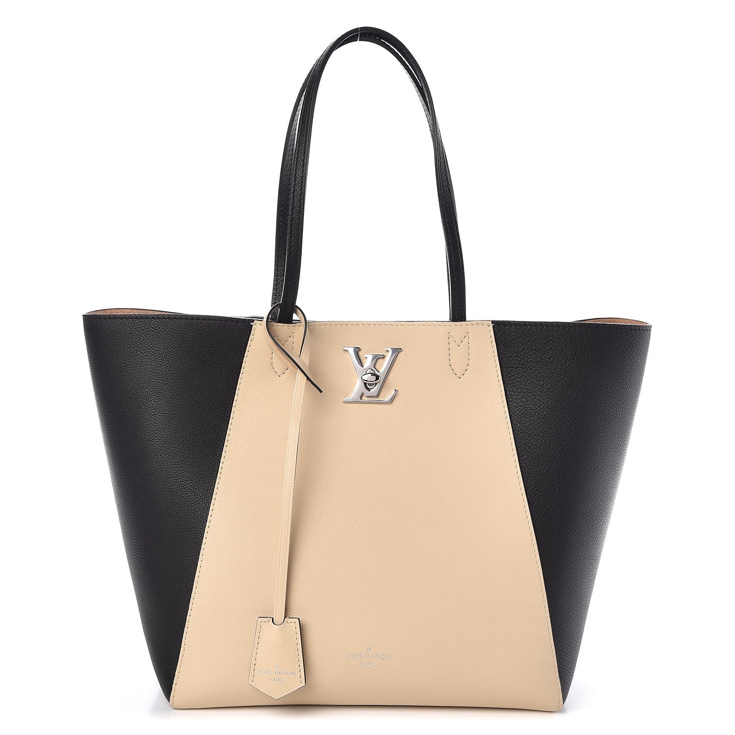 Louis Vuitton Calfskin Lockme Cabas Vanille Black 1 of 9
