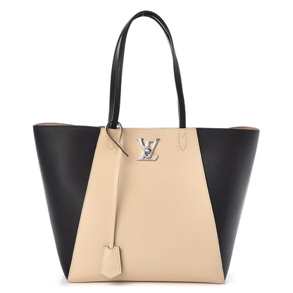 Louis Vuitton Calfskin Lockme Cabas Vanille Black 1 of 9