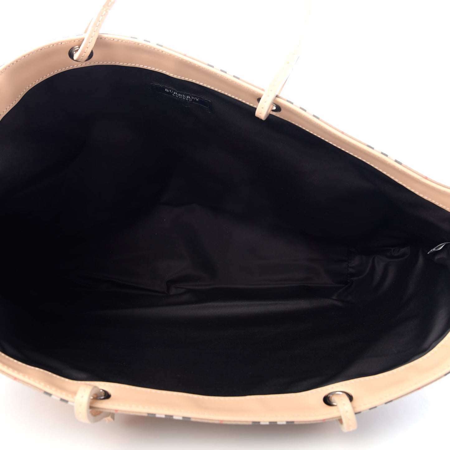 Canvas House Check Front Pocket Tote Beige