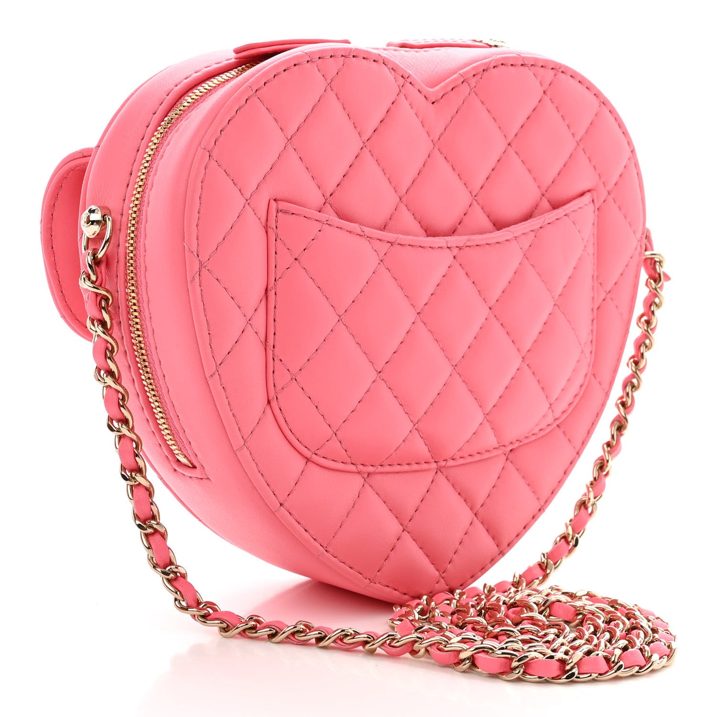 Lambskin Quilted CC In Love Heart Bag Pink