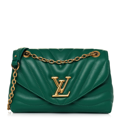 Louis Vuitton Calfskin New Wave Chain Bag MM NM Emerald 1 of 16