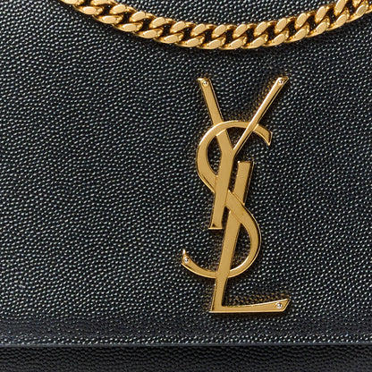 Saint Laurent Grain De Poudre Medium Classic Monogram Kate Satchel Black 9 of 11