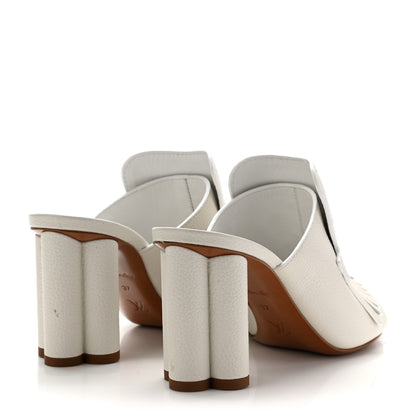 Louis Vuitton Calfskin Indiana Mule 37 White 4 of 13