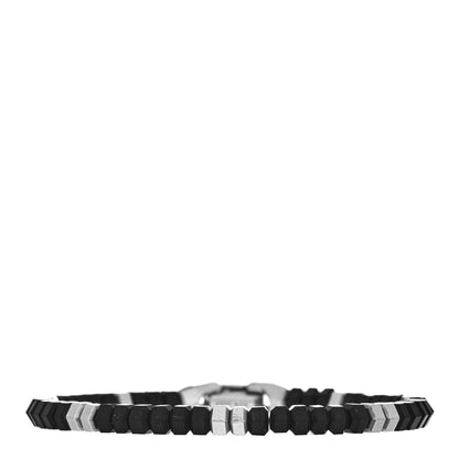 David Yurman Sterling Silver Black Onyx Hex Bead Bracelet 1 of 3