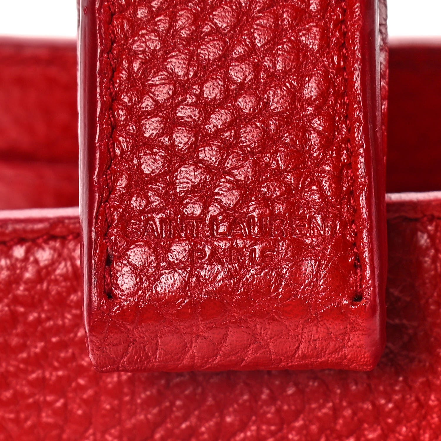 Saint Laurent Grained Calfskin Nano Sac De Jour Lipstick Red 7 of 10