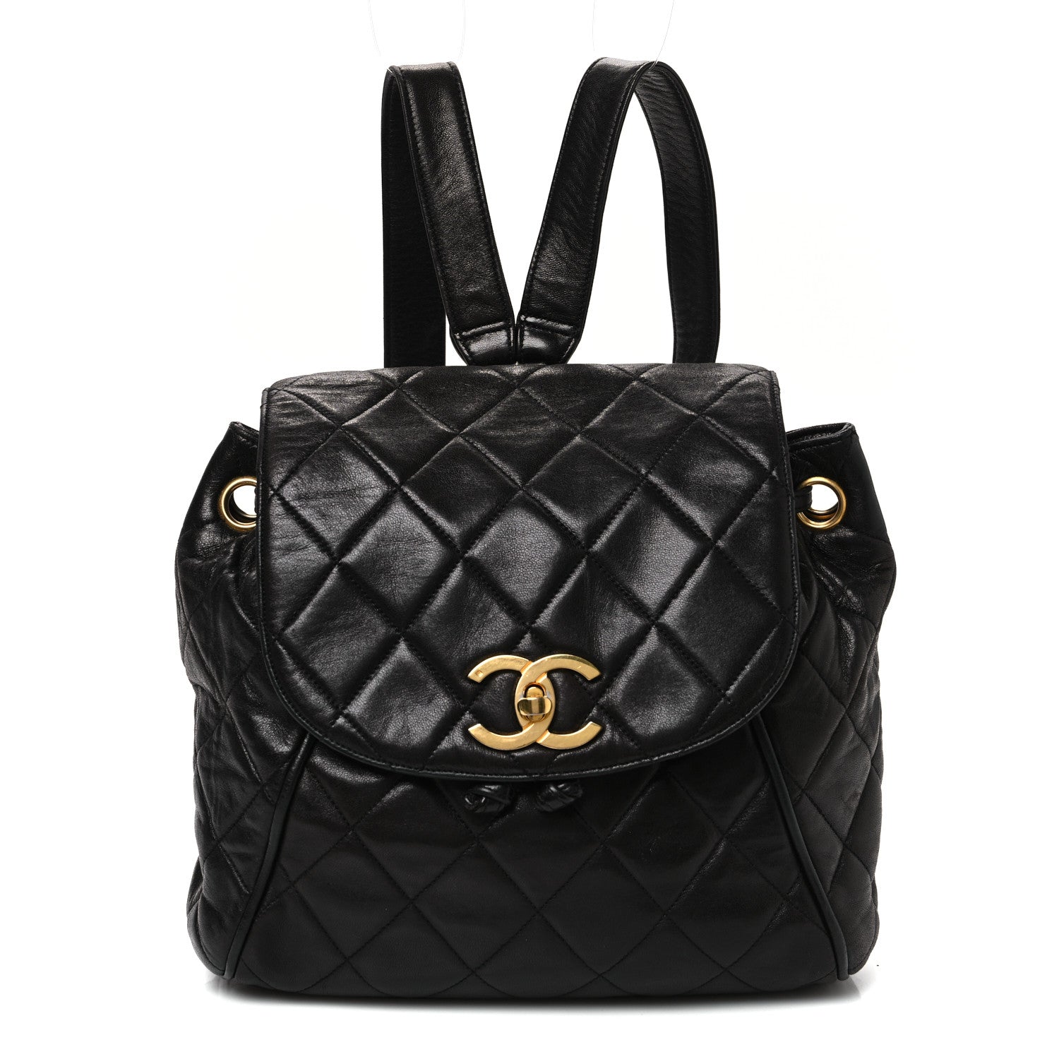 Chanel Lambskin Quilted Backpack Black 1 of 12