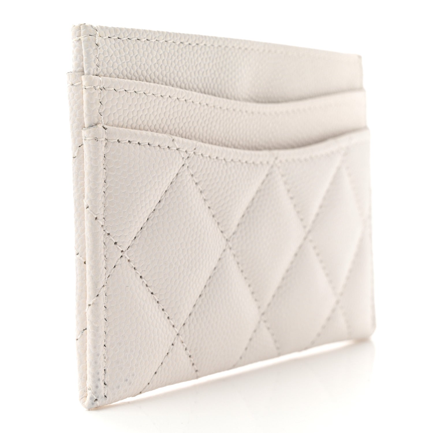 Chanel Caviar Quilted Card Holder White 3 of 9