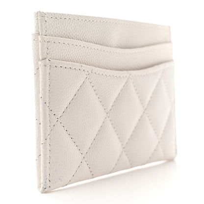 Chanel Caviar Quilted Card Holder White 3 of 9