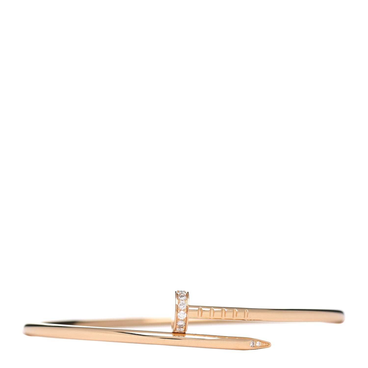 Cartier 18K Yellow Gold Diamond Small Juste Un Clou Bracelet 16 1 of 5