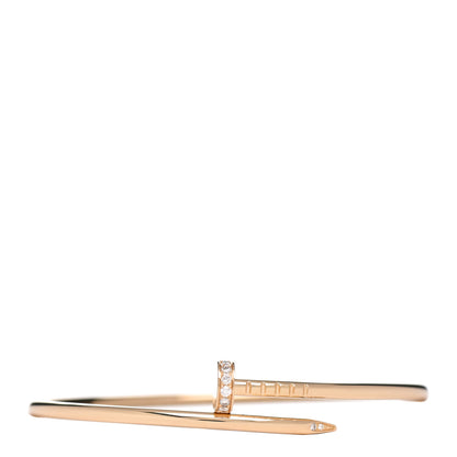 Cartier 18K Yellow Gold Diamond Small Juste Un Clou Bracelet 16 1 of 5