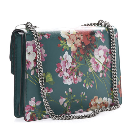 Gucci Calfskin Blooms Print Medium Dionysus Shoulder Bag Bright Emerald Multicolor 3 of 10