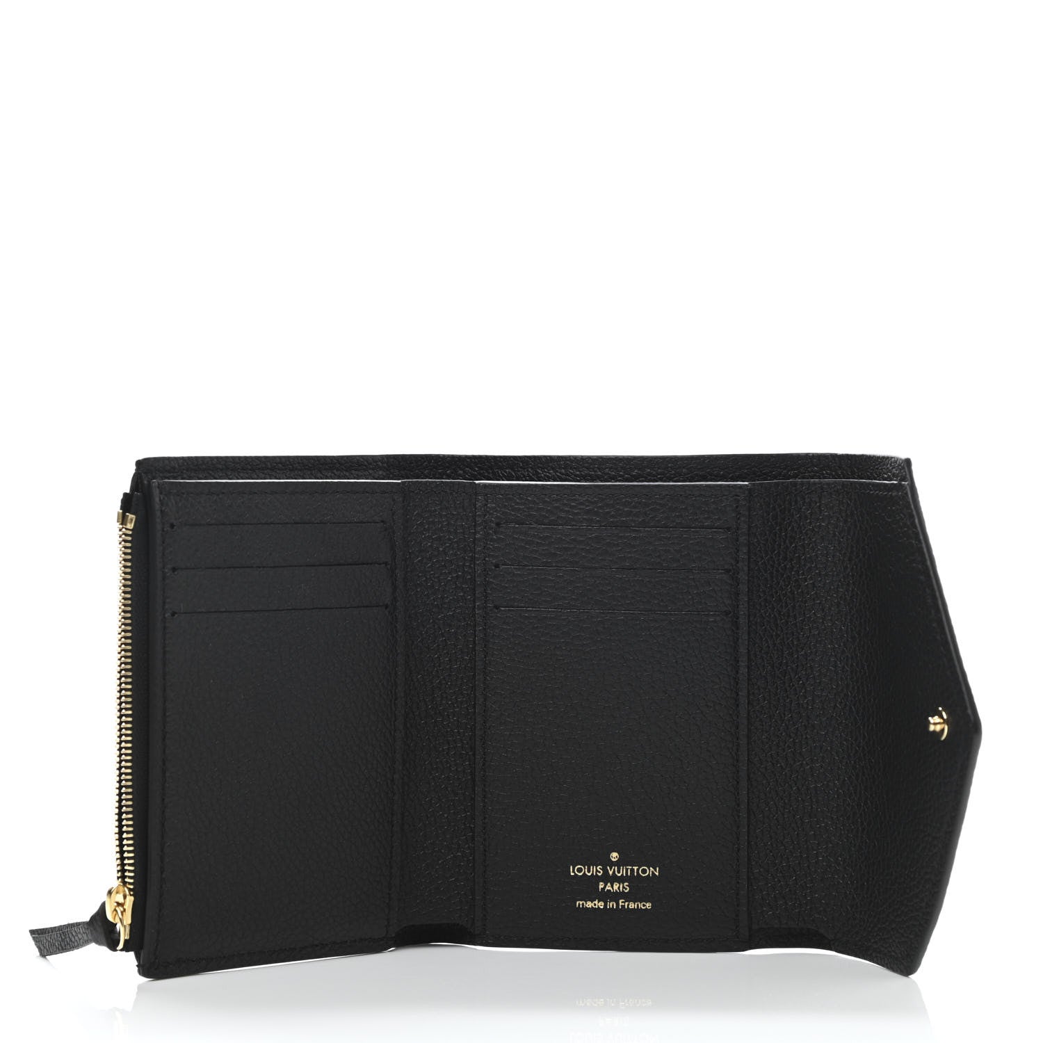 Louis Vuitton Empreinte Monogram Giant Victorine Wallet Black Beige 5 of 7