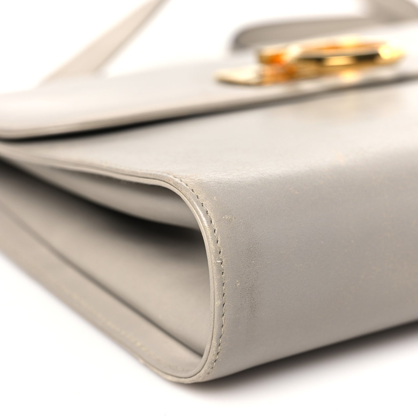 Calfskin Gancio Lock Satchel Grey