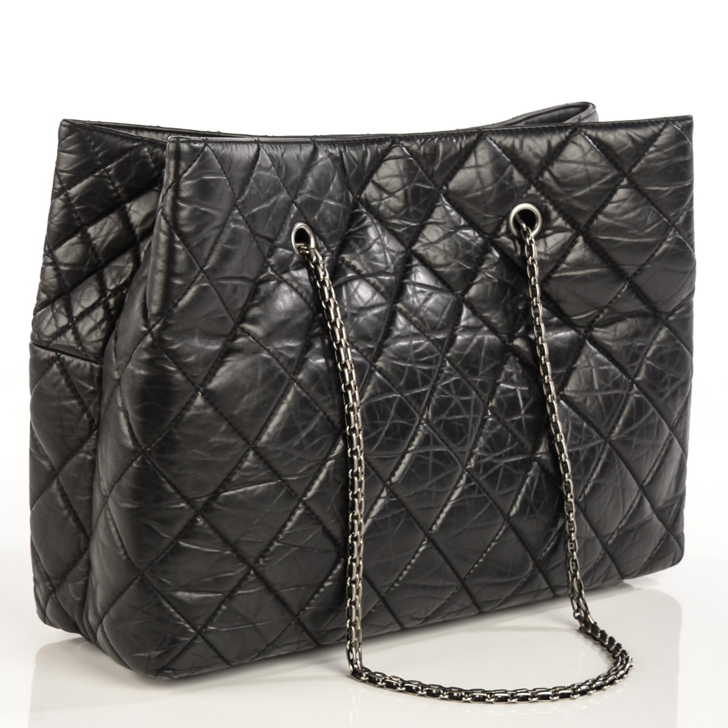 Chanel Aged Calfskin Reissue 2.55 Tote Black 3 of 7