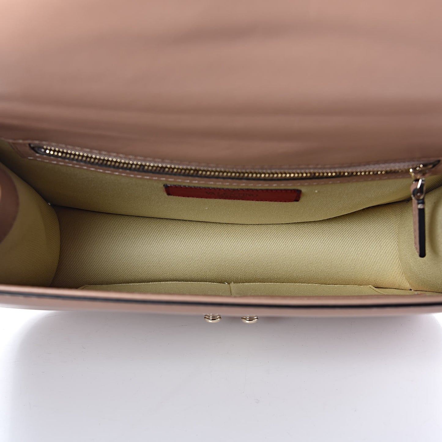 Vitello Medium Glam Lock Rockstud Flap Soft Noisette