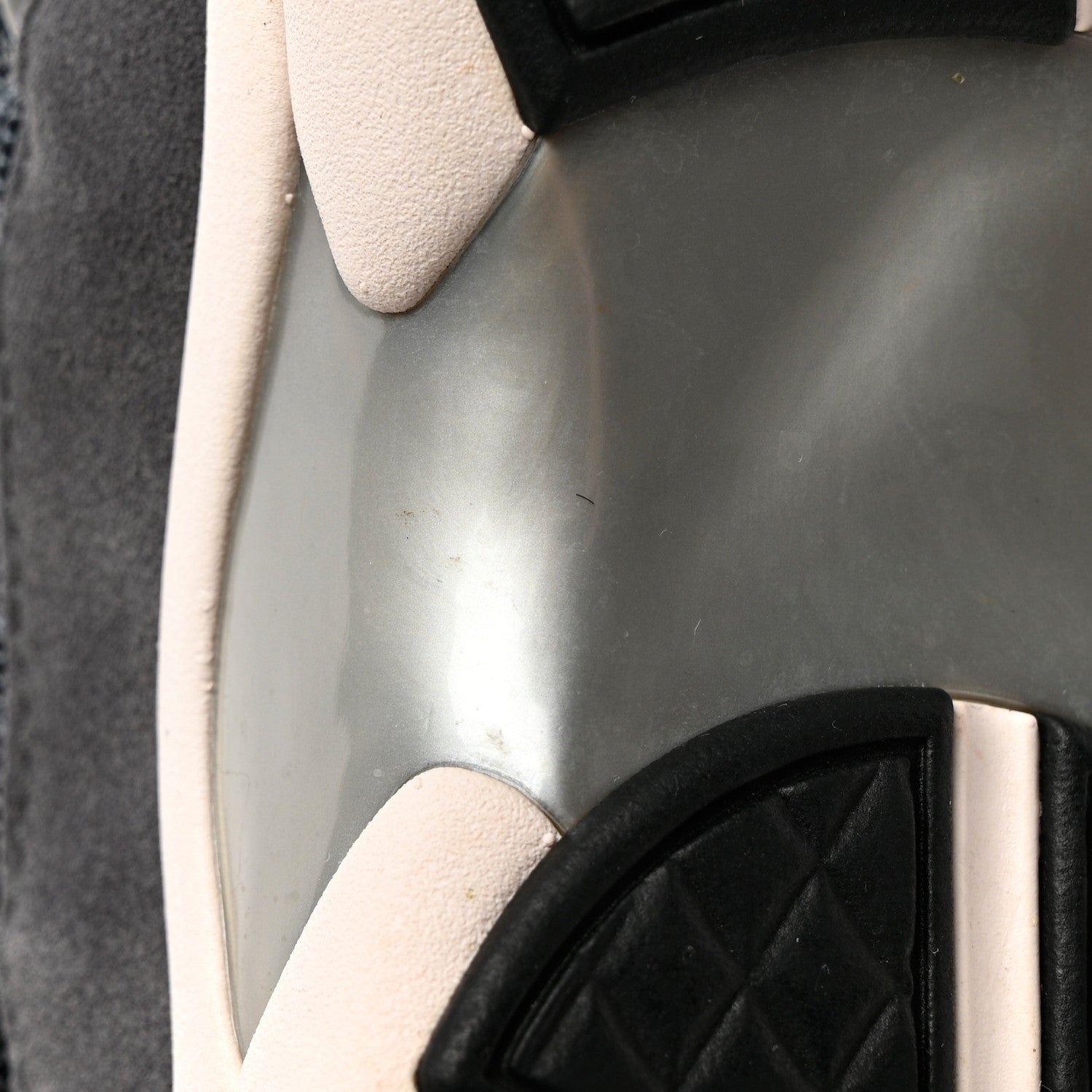 Chanel Nylon Calfskin Suede Womens CC Sneakers 39 Grey Pink 19 of 32
