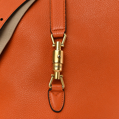 Gucci Soft Grained Calfskin Small Jackie Bucket Bag Orange 9 of 15