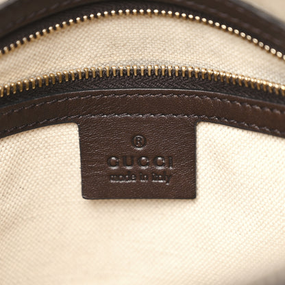 Gucci Monogram Selleria Calfskin Vintage Web Medium Boston Beige Ebony Cocoa 6 of 14