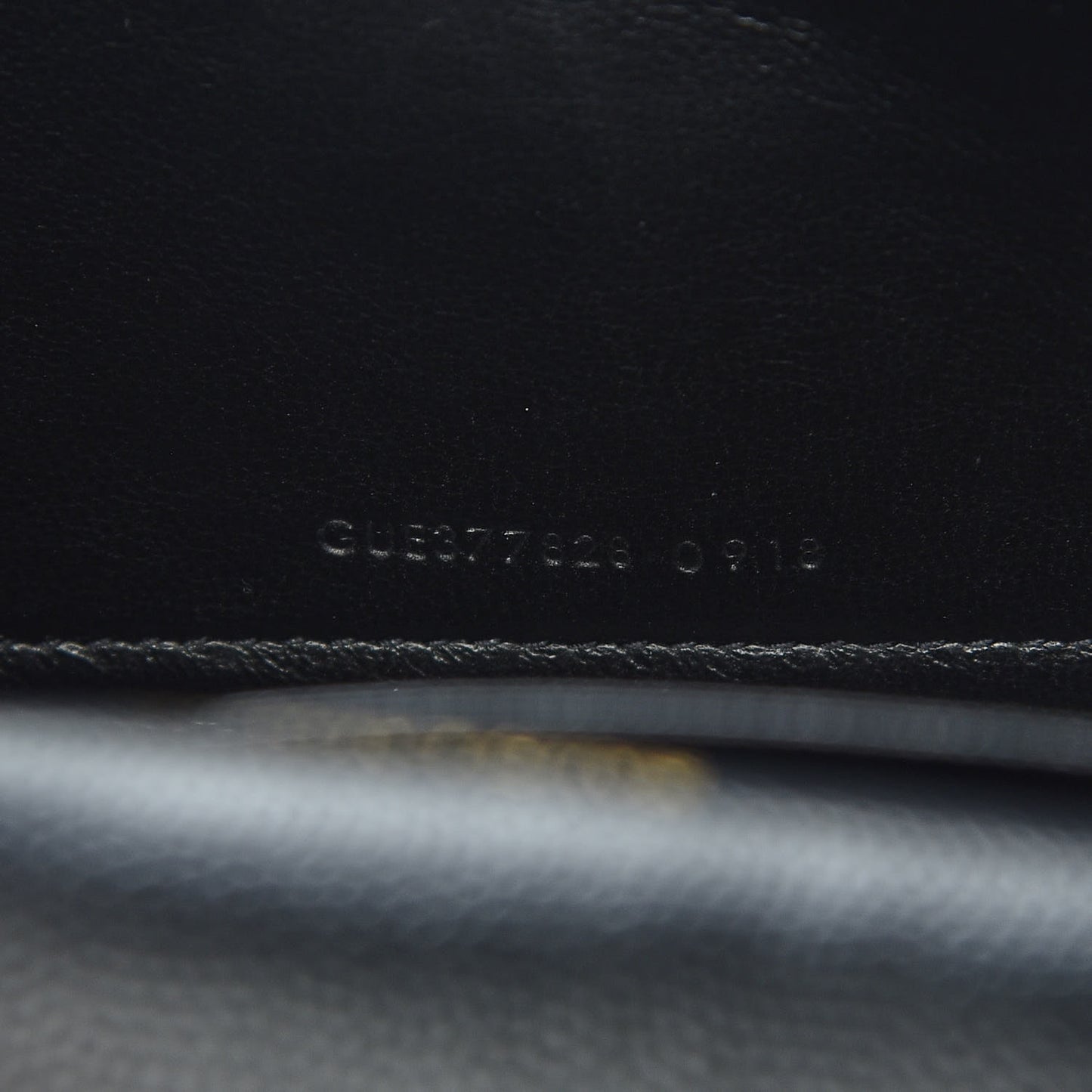 Grain De Poudre Matelasse Chevron Monogram Chain Wallet Black