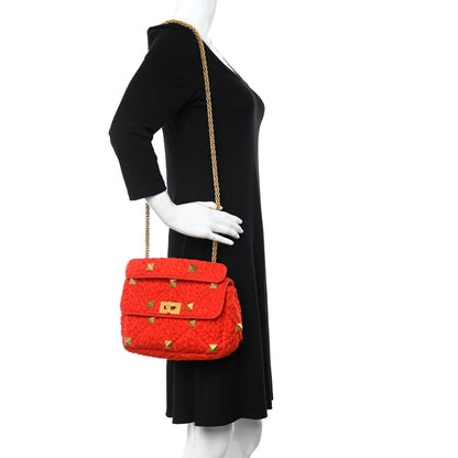 Valentino Garavani Cashmere Medium Roman Stud Shoulder Bag Titian 2 of 10
