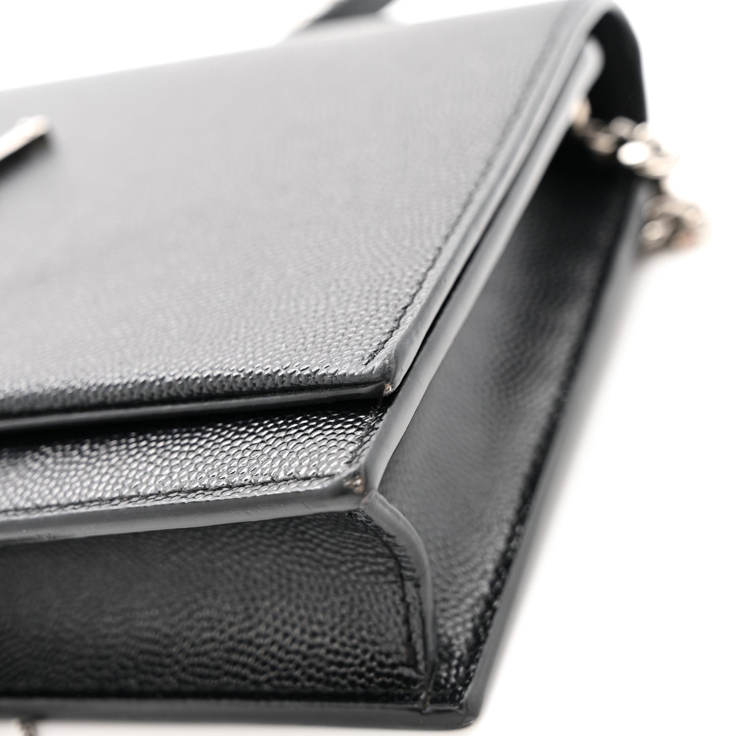 Grain De Poudre Classic Monogram Kate Tassel Chain Wallet Black