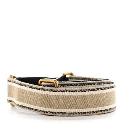 Christian Dior Canvas Embroidered Shoulder Strap Beige 2 of 5